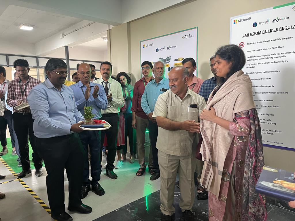 ‘Green Lab’ (Mainly for Polytechnic & ITI students) Established by Microsoft & TNS foundation under the scheme of ‘Green skills for youth in vocational Education for manufacturing sector’ on 24/01/2024 at PMC Tech Innovation center